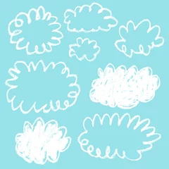 Meubelstickers cloud hand drawn doodle sketch © faitotoro