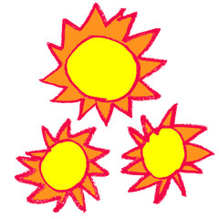 sun hand drawn doodle sketch