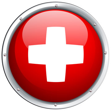 Flag of Switzerland in round icon