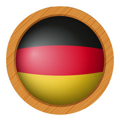 Flag of Germany in round icon