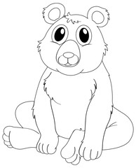 Animal outline for grizzly bear