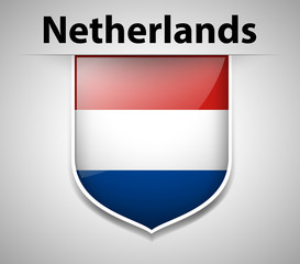 Flag of Netherlands on badge
