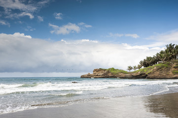 Fototapeta premium Small charming fishing village of Mompiche, Ecuadorian Pacific coastline