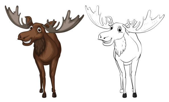 Animal outline for moose