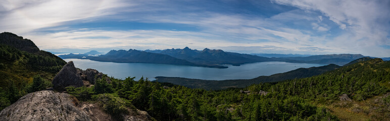 Mountains above the channel