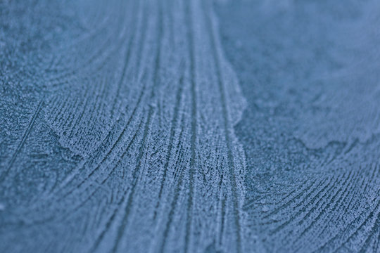 Ice on a windshield