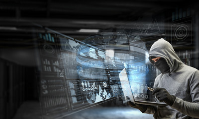 Network security and privacy crime. Mixed media