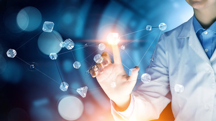 Wireless interaction and connection. Mixed media