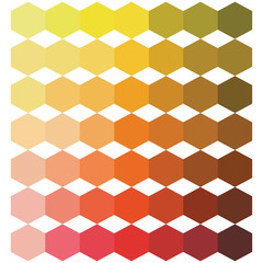 Hexagon abstract background in warm color tones

