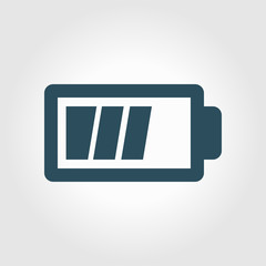 Battery charging icon vector. Flat design style.