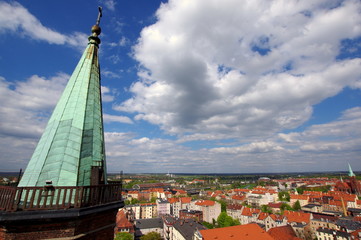 Legnica - Panorama z wieży Katedry