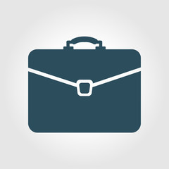 Briefcase icon, vector illustration. Flat design style. 