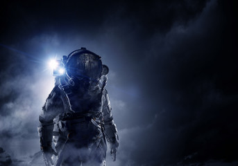 Naklejka premium Astronaut in space suit