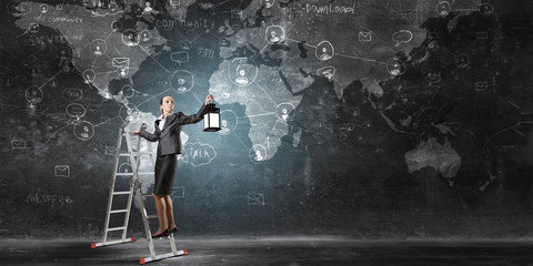 Lost in darkness . Mixed media