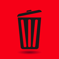Trash can icon. Delete, Move to Trash, clear the disk space. Vector illustration.