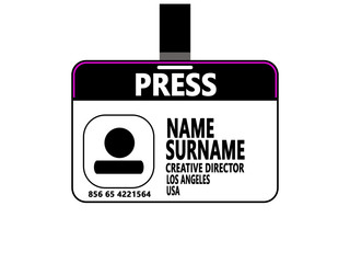 Naklejka premium Event Press id card