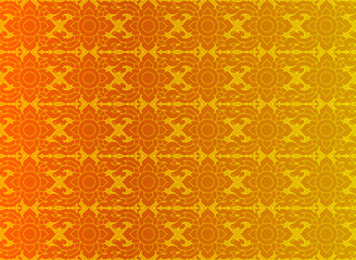 Golden Thai vintage pattern vector abstract background