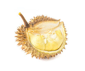 Obraz premium Durian on white background, topical fruit