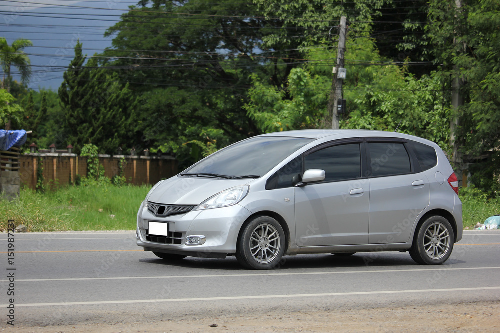 Poster hatch back city car