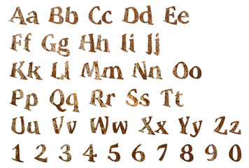 Wooden letters of the English alphabet