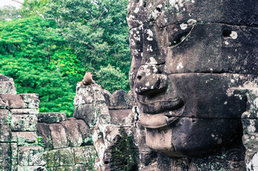 Bayon temple faces