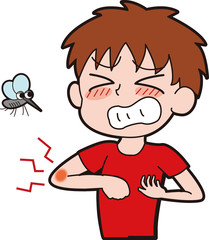 蚊に刺されたイラスト