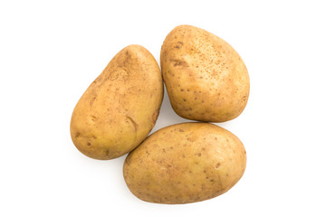 Potato on white background