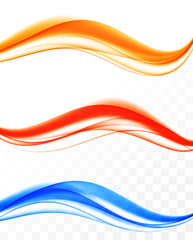 Abstract dynamic soft wavy lines set