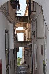 Naklejka premium Sperlonga in Italien, Küste des Thyrrhenischen Meeres