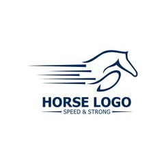 horse abstract speed icon logo