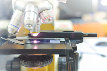 Laboratory Microscope. Scientific research