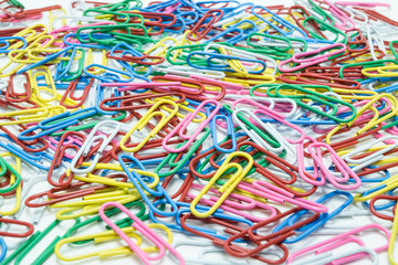 Colorful paper clips