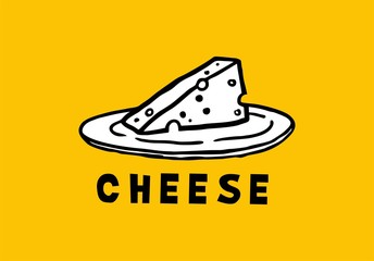 Cheese in a plate Logo