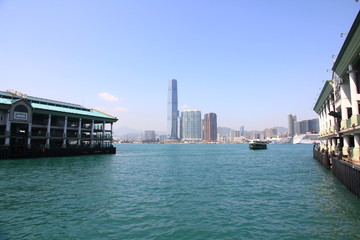 Naklejka premium Skyline of Hong Kong