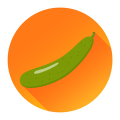 Gurke Icon Flat Design Vektor Grafik Illustration