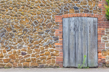 Old slate stone wall, texture or background