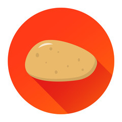 Kartoffel Icon Flat Design Vektor Grafik Illustration