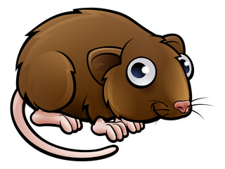 Fototapeta premium Vole Cartoon Character