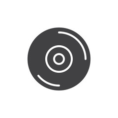 CD, DVD disc icon vector, filled flat sign, solid pictogram isolated on white. Symbol, logo illustration. Pixel perfect