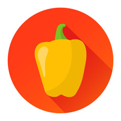 Paprika Icon Flat Design Vektor Grafik Illustration