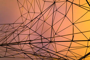 geometry design orange abstract background Sci-fi texture