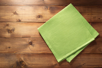 cloth napkin on wood
