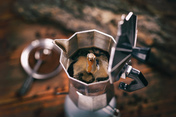 Coffee in a moka pot