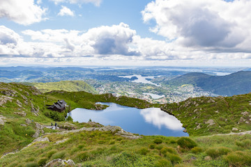 Fototapeta na wymiar Bergen Norway View From Mount Ulriken