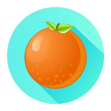 Orange Icon Flat Design Vektor Grafik Illustration
