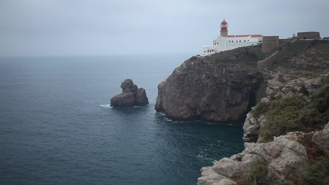 Cape St. Vincent Lighthouse in Portugal 
