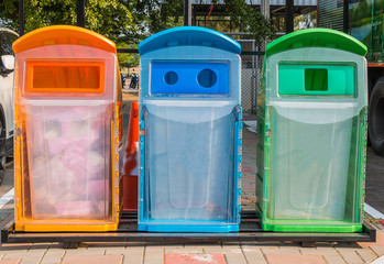 trashcan on white background