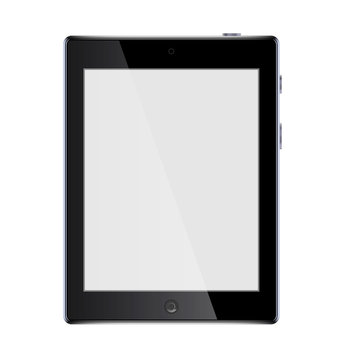 tablet isolated on a white background. black tablet. vector