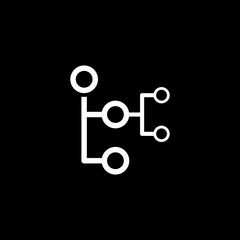 Mind Map Icon. Business Concept. Flat Design.