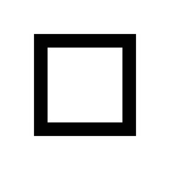 square icon vector illustration. Flat design style